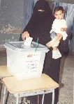 Almotamar Net - By her large turnout at ballot stations of the presidential and local councils elections in Yemen, the Yemeni woman is drawing a picture of national awareness and consciousness that she has reached and the role she is playing at political, social, economic and cultural levels. The Yemeni woman electoral turnout in such a manner embodies the status she has acquired and her effective participation in the decision-making process.


