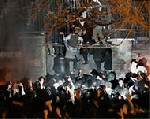 Almotamar Net - Demonstrators angered over a satirical video of the Prophet Muhammad, which was broadcast on Danish TV, have hurled firebombs and rocks at the Danish embassy in Tehran