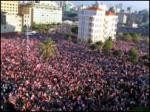 Almotamar Net - Hundreds of thousands of flag-waving protesters demanded the resignation of Lebanons government at a Hezbollah-led rally in downtown Beirut.
