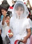 Almotamar Net - Yemeni Network of anti-violence against woman, a civil society organisation, announced Monday its inauguration of national campaign aimed at changing behaviour of society and individuals in Yemen against early marriages. It says that entails spread of early reproduction that results in grave damage to the health of gills in body and psychology.