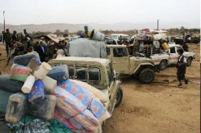 Almotamar Net - The governor of Saada province Hassan Manaa affirmed Saturday the return of approximately 70% of the migrants during the past few days to their villages and areas, in a sign of the return of atmospheres of security and stability to the areas that were scenes of sabotage acts resulting from the sedition. 

