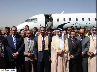 Almotamar Net - Prime Minister Ali Mujawar launched Saturday the low-cost domestic carrier Felix Airways first flight from Sanaa to Aden. 