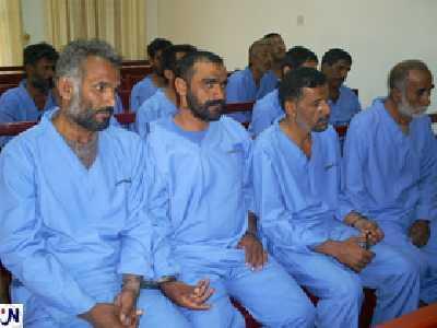 Almotamar Net - Specialised First Instance Criminal Court in Yemen has on Sunday decided to adjourn the trial of 11 Iranians accused of smuggling a quantity of drugs estimated at one ton and 59 kg to the sitting of Sunday after next in order to enable the prosecution to submit evidence. 