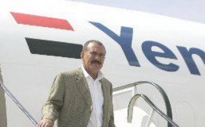 Almotamar Net - President Ali Abdullah Saleh arrived in the Qatari capital Doha Sunday evening, leading the Yemen delegation for participating in meetings of the Arab ordinary summit to be held in Doha. 