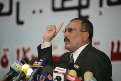 Almotamar Net - President Ali Abdullah Saleh said Thursday, We shall besiege the renegades from unity by the honourable and the sincere as well as by guards of the unity and will not allow the virus of conspiracy and dismemberment to spread never. As we had stood up to it in 1994 we will confront it today as we are stronger and firmer.