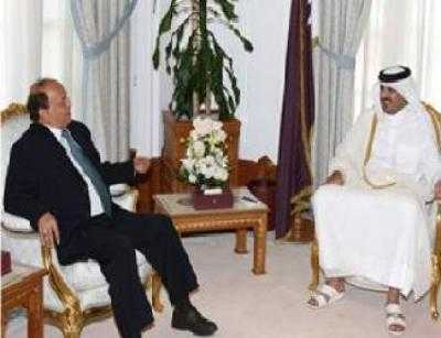 Almotamar Net - The Crown Prince of Qatar Sheikh Tamim Bin Hamad Al Thani received on Wednesday vice president Abid Rabu Mansour Hadi who handed over a letter from President Ali Abdullah Saleh to the Emir of Qatar Hamad Bin Khalifa al-Thani. 