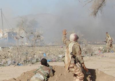 Almotamar Net - Yemeni military sources have said Saturday that armed forces and security fighters continued their operations in chasing the elements of terror and sabotage and pounding their hideouts in Saada, Al-Malahidh and Sufyan axis. 