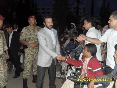Almotamar Net - Commander of Yemen Republican Guard forces, the honorary chairman of the society for caring and qualification of the physically handicapped Ahmed Ali Abdulla Saleh affirmed that the political leadership and all state institutions give care and attention to the segments of the handicapped in Yemen. They are also keen on qualifying them and involving them in work as one of their basic rights which are guaranteed in the constitution and laws and the government institutions have to implement stipulation of the laws regarding the care and qualification of the handicapped. 