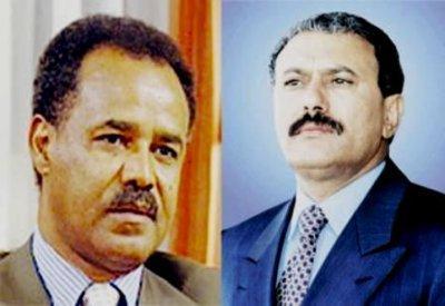 Almotamar Net - President Ali Abdullah Saleh and his Eritrean counterpart Isaias Afewerki have held in Aden Tuesday talks, discussing enhancement of bilateral relations and areas of cooperation between Yemen and Eritrea. 