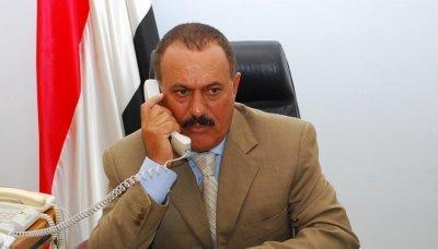 Almotamar Net - President Ali Abdullah Saleh phoned on Thursday Libyan Leader Muammar Gaddafi, reassuring on the developments of situation in light of the events took place recently in Libya. 