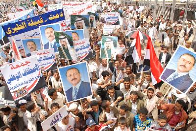 Almotamar Net - Millions of Yemenis Friday took part in the Friday of National Alignment in the public squares at the capital Sanaa and across the country