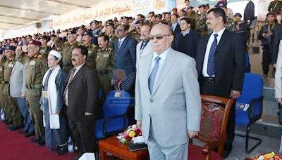 Almotamar Net - President Abdo Rabbo Mansour Hadi attended on Wednesday a celebration marking the conclusion of advanced and specialized security courses and the graduation of several batches of the Special Security Forces from specialized training courses. 