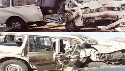 Almotamar Net - 
Traffic accidents throughout the country killed 36 people in the first week of the current February, the Interior Ministry said on Saturday.

A report issued by the Ministry showed that 120 traffic accidents in the early seven days of February, resulting in injuring 180 people, of which 109 are in critical health condition.
