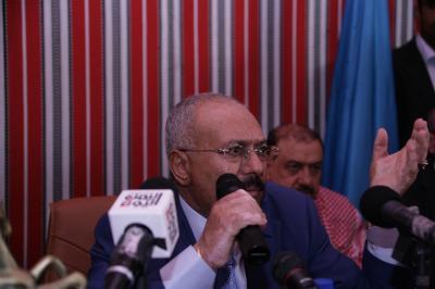 Almotamar Net -  GPC Leader, Ali Abdullah Saleh, expressed his thanks and appreciation for the brotherly feelings the leaders and representatives of civil society organizations who have expressed strong disapproval and condemnation of the criminal and terrorist attempt that targeted his life through the tunnel, which was dug to his home.