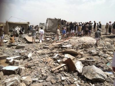 Almotamar Net - Four people were killed in an air raid by the Saudi-American aggression against their residence in Harf Sufian district on Friday, Amran governorate.

A local source in the governorate said that the hostile warplanes launched an air raid against a residence in Harf Sufian killing four family members, including three children
