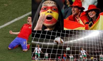 المؤتمر نت - تأهل منتخب اسبانيا إلى دور الثمانية لنهائيات كأس العالم بعد فوزه على نظيره البرتغالي بهدف دون رد في أخر مباراة لدور الستة عشر لنهائيات كأس العالم المقامة في جنوب أفريقيا .
