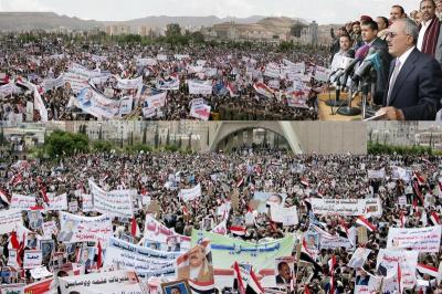 المؤتمر نت - ثلاثة ملايين شاركوا في مسيرة صنعاء 