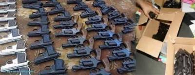 المؤتمر نت - مسدسات تركية مضبوطة قبيل تهريبها الى اليمن 