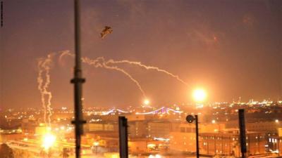 سقوط صواريخ قرب السفارة الأمريكية في بغداد	 