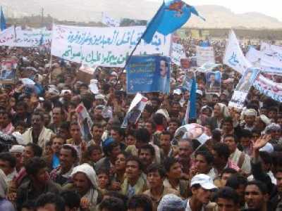 Almotamar Net - Ali Abdullah Saleh, candidate of the General Peoples Congress running for presidency in the elections slated for Sept 20,2006, has launched his campaign with a festival in the city of Saadah, 242 kms north of Sanaa. 