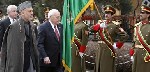 Almotamar Net - Dick Cheney escaped the attack unhurt and flew to Kabul, where he inspected an honour guard with President Karzai
A suicide bomber killed at least two foreign soldiers, one an American, outside the main US military base in Afghanistan today during a visit by Dick Cheney, the US Vice-President. 
