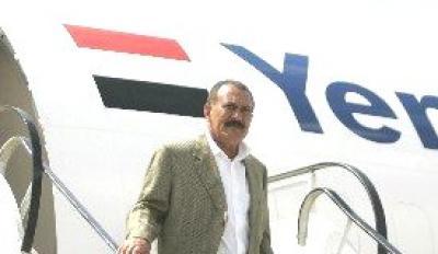 Almotamar Net - President Ali Abdullah Saleh arrived in Sanaa Tuesday evening coming from the Qatari capital, Doha. President Saleh has taken part in meetings of the 21st round of the Arab Summit and the 2nd Summit of Arab States and South America Countries held in the Qatari capital, Doha.