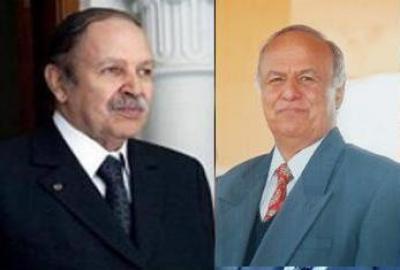 Almotamar Net - The 1st Deputy President of the General Peoples Congress GPC , the Secretary General of the party Abid Rabu Mansour Hadi has congratulated his Algerian counterpart the Secretary General of National Liberation Front ruling party Abdelaziz Belkhadem on the success of the Algerian presidential elections and winning of president Abdelaziz Bouteflika in the presidential elections for a third term. 