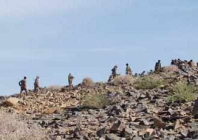 Almotamar Net - Military sources in Yemen have said that military units could destroy a group of weapons belonging to the elements of terror and destruction while other military units inflicted heavy losses in lives and equipment on those elements in areas of Sabkhana, Al-Maarasa, Al-Jarahiya and al-Khazan Mountain. 
