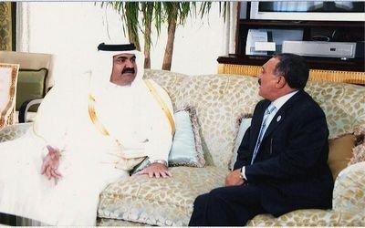 Almotamar Net - President Ali Abdullah Saleh met Saturday in Surt the Qatari Emir Sheikh Hamad bin Khalifa Al Thani. 