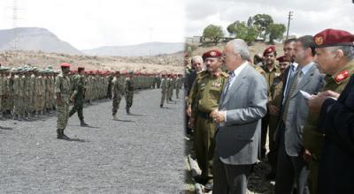 Almotamar Net - President Ali Abdullah Saleh inspected on Wednesday 61st, 62nd and 63rd brigades of Republican Guards and 160th brigade of air defense.

