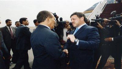 Almotamar Net - President Ali Abdullah Saleh arrived on Monday in the capital Amman on an official visit in reply to an invitation of Jordanian King Abdullah II.