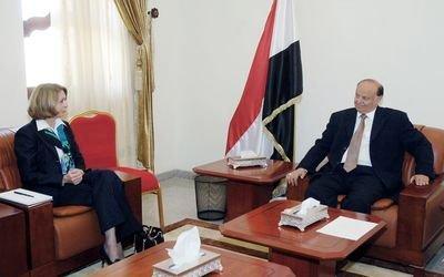 Almotamar Net - Yemen Vice President (VP) Abid Rabu Mansoour Hadi received Tuesday in Sanaa the former US ambassador to Yemen Barbara Bodine. 
