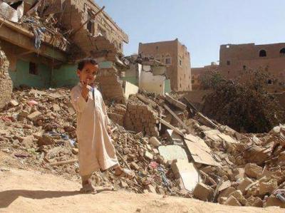 Almotamar Net - Saudi aggression warplane launched four raids on Sahar district of Saada province, a local official said on Saturday.

The strikes Al-Tharih area.
