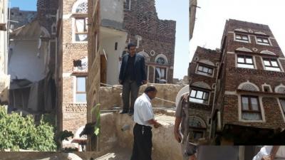 المؤتمر نت - تفقد فريق هيئة المدن التاريخية منازل صنعاء القديمة التي تم تدميرها بسبب قصف طيران العدوان السعودي المستمر ضد اليمن منذ مارس الماضي .