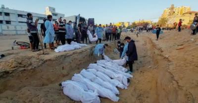 المؤتمر نت - أعلنت وزارة الصحة في غزة دفن 14 شهيداً كانت جثامينهم محتجزة لدى قوات الاحتلال بعد تعذر التعرف عليهم