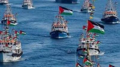 المؤتمر نت - تنكيل صهيوني بنشطاء «أسطول الصمود»